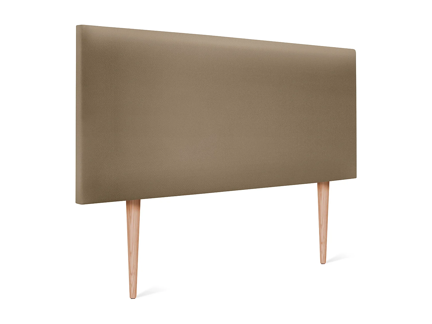 DHOME Glad kunstleer hoofdeinde 105x105cm met bedpoten 105 - Lichtbruin