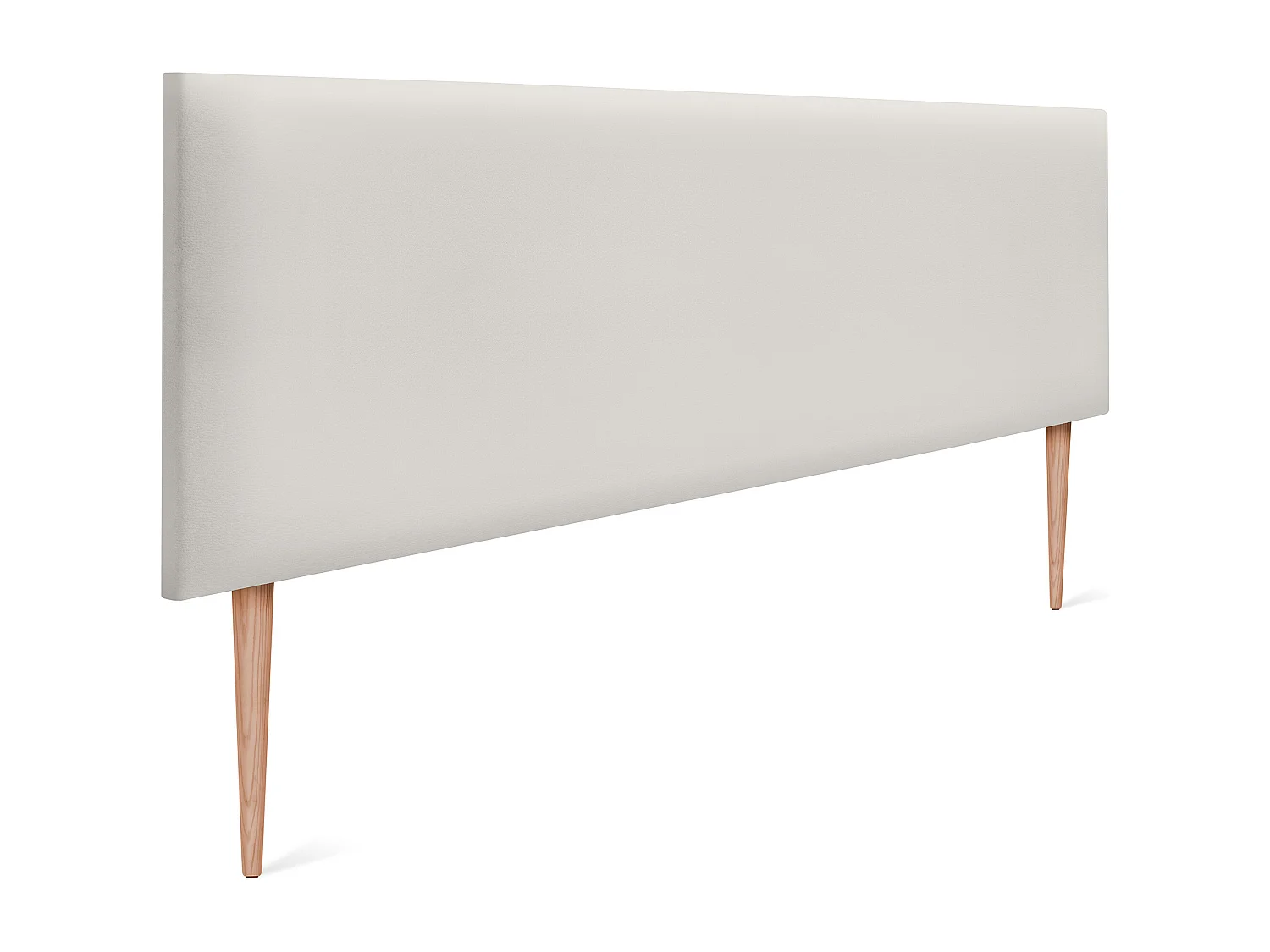 DHOME Tête de lit simili cuir lisse 160x105cm avec pieds Lits 150/160 - Blanc Osseux