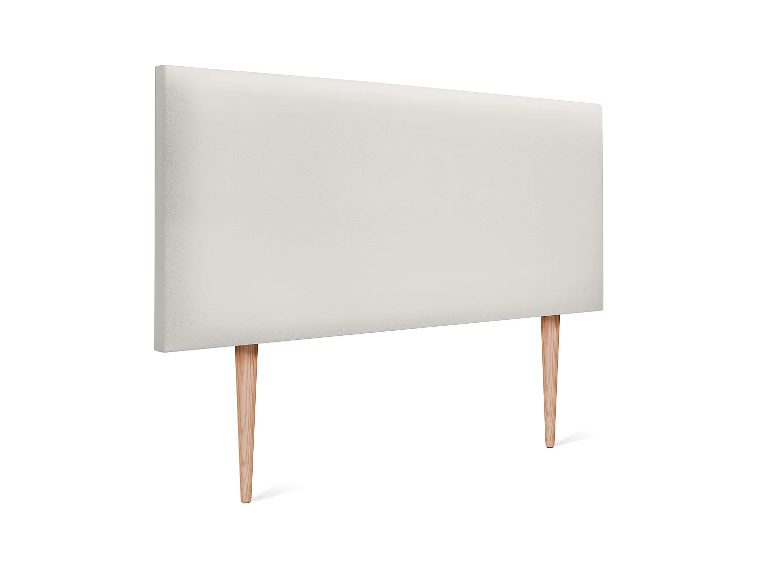 DHOME Tête de lit simili cuir lisse 90x105cm avec pieds Lits 80/90 - Blanc Osseux