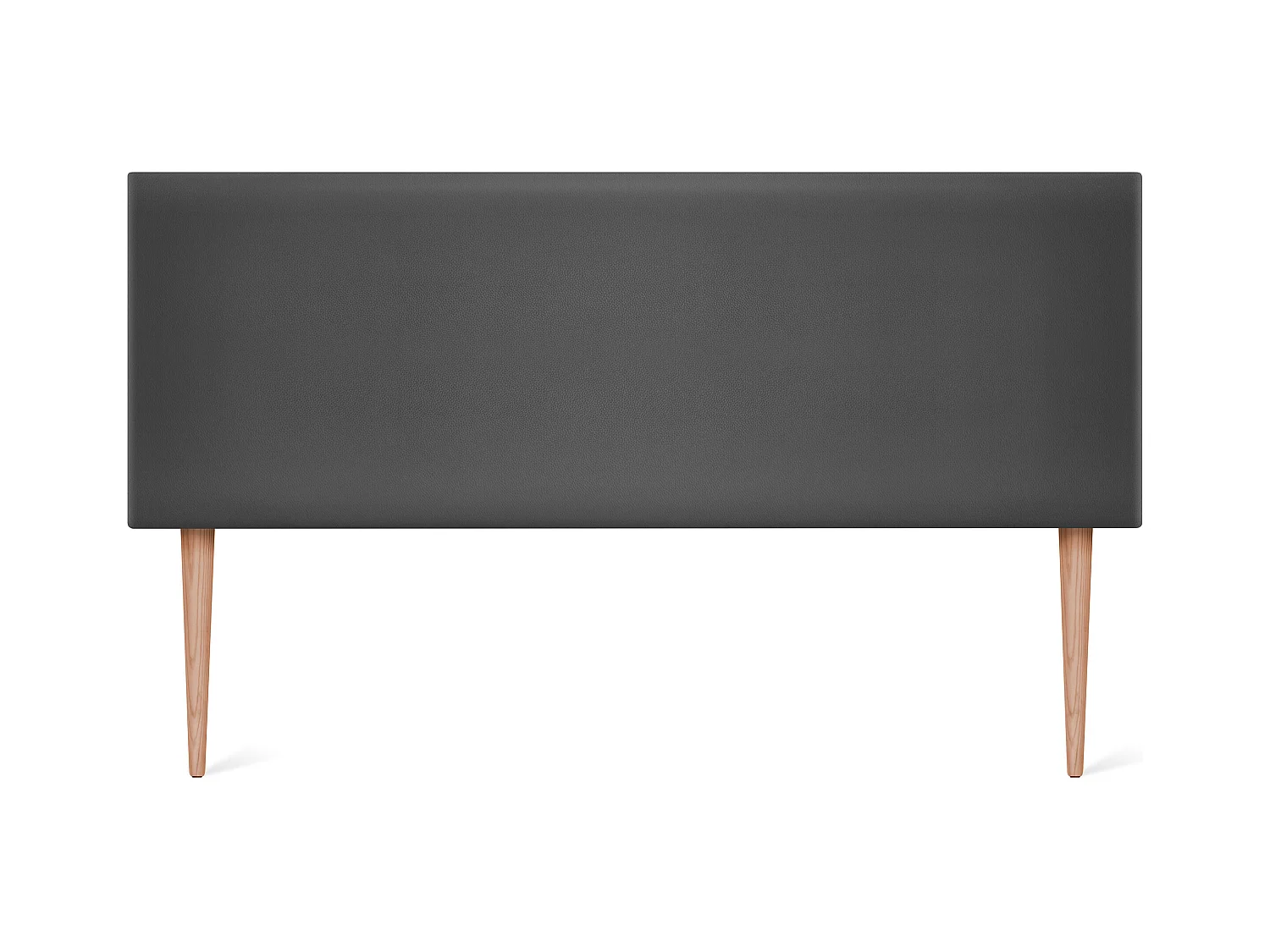 DHOME Tête de lit simili cuir lisse 145x105cm avec pieds Lits 135/140 - Gris