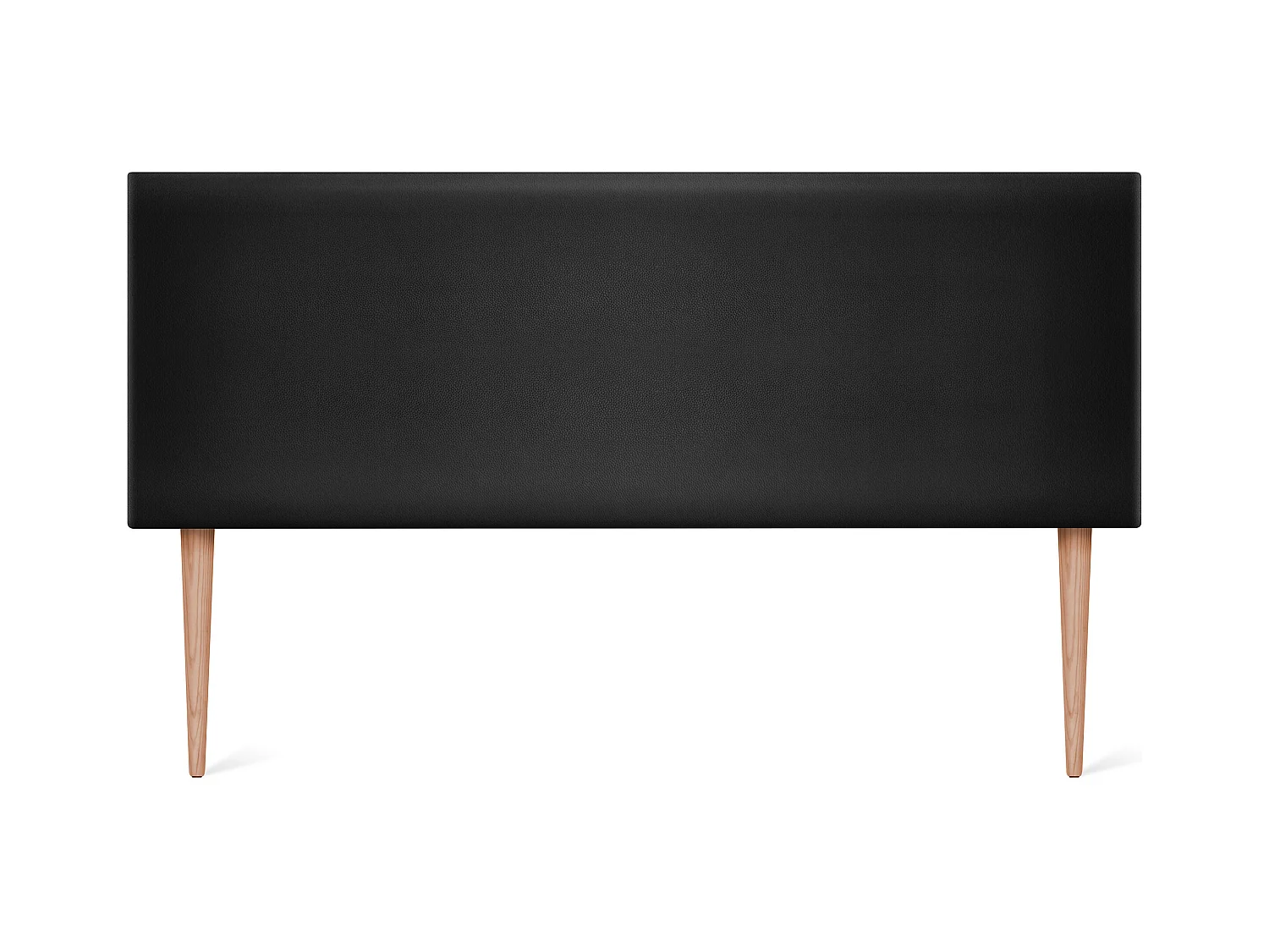 DHOME Tête de lit simili cuir lisse 160x105cm avec pieds Lits 150/160 - Noir