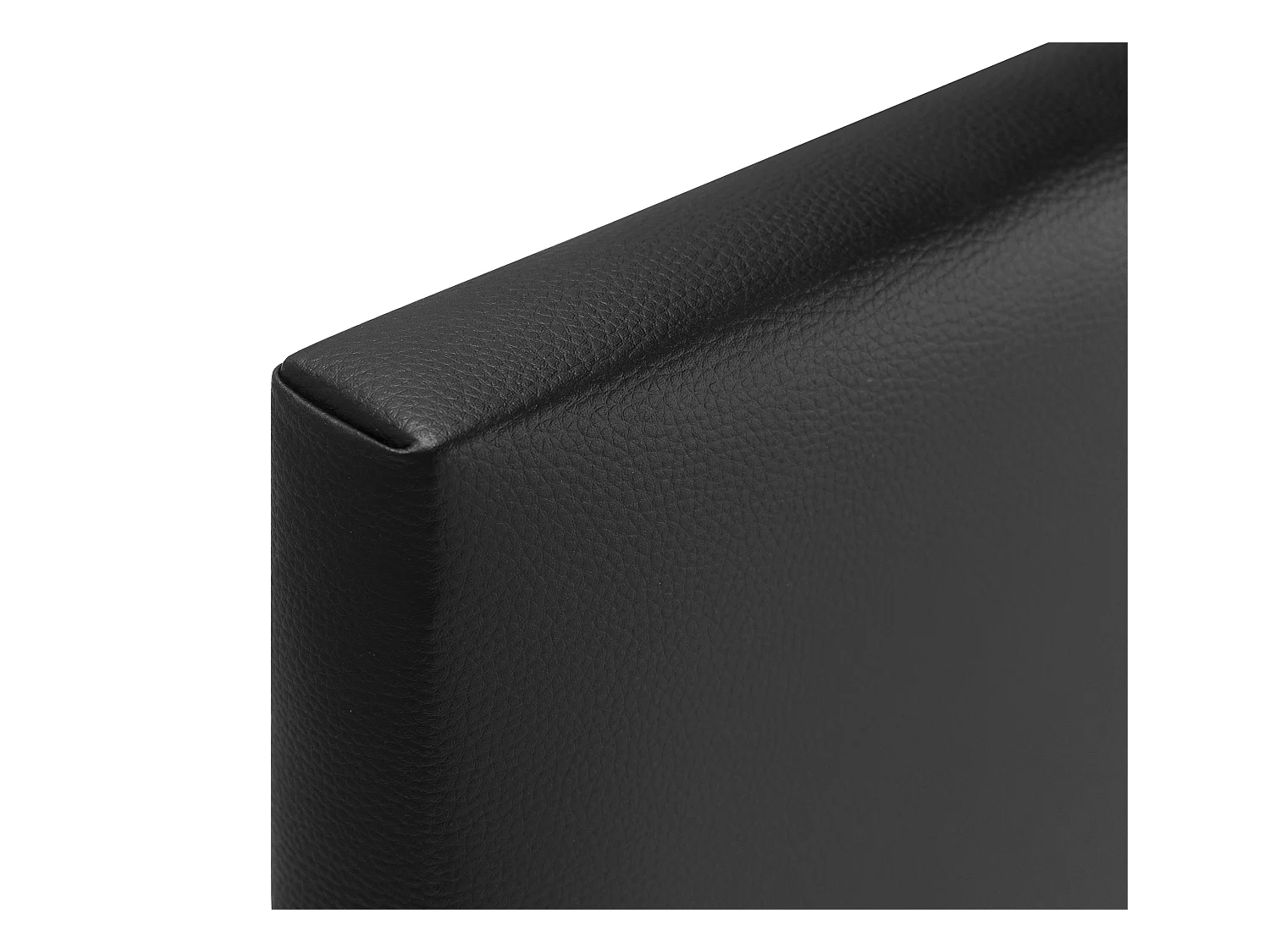 DHOME Tête de lit simili cuir lisse 160x105cm avec pieds Lits 150/160 - Noir