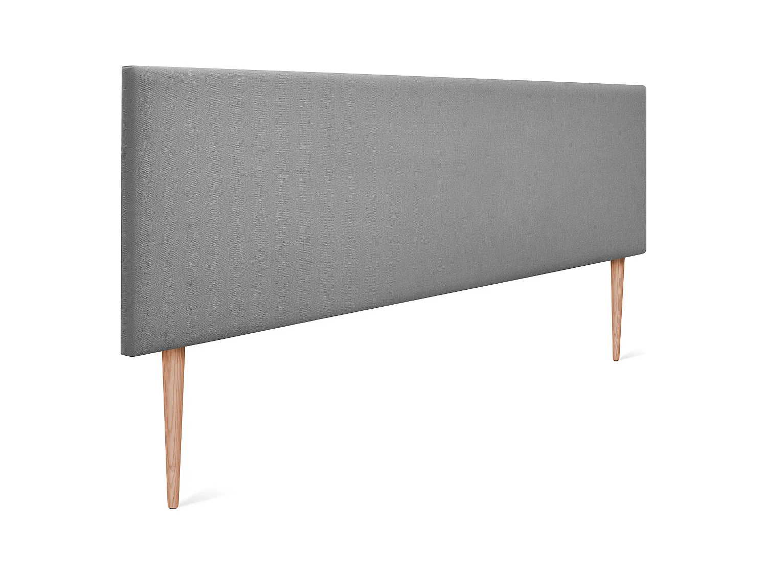 DHOME Testiera in de Tessuto Aqualine Liscio 145x105cm Con le gambe Letti 135/140 - Grigio