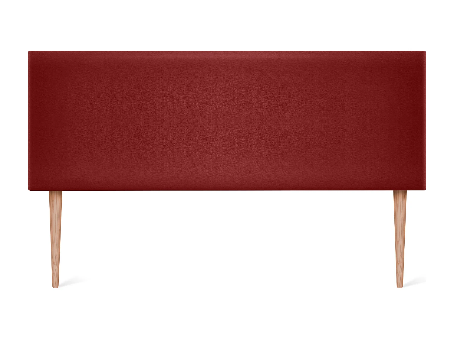DHOME Tête de lit simili cuir lisse 145x105cm avec pieds Lits 135/140 - Rouge
