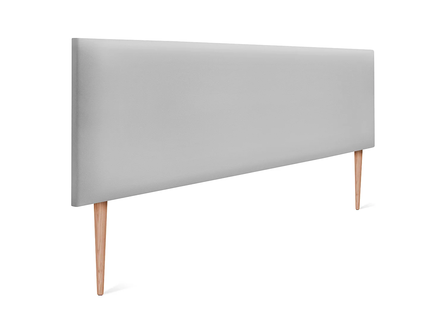 DHOME Tête de lit simili cuir lisse 150x105cm avec pieds Lits 150 - Gris clair