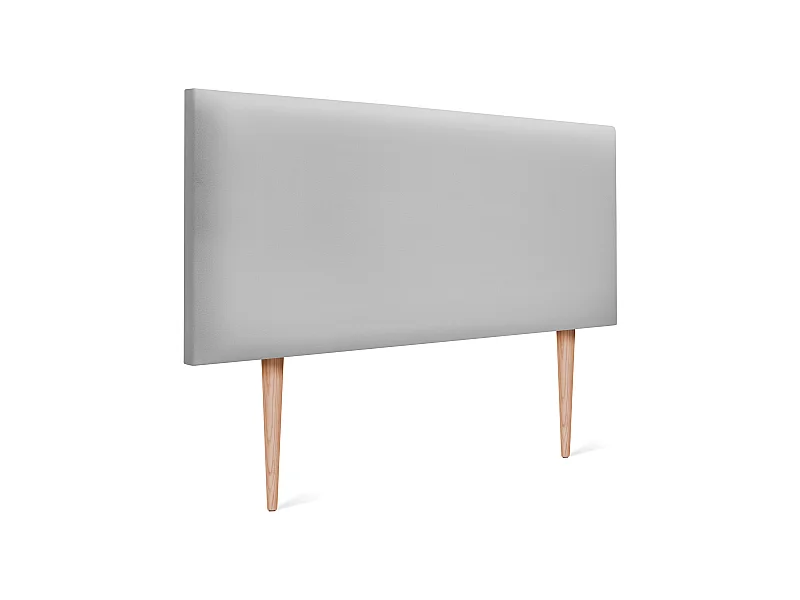 DHOME Glad kunstleer hoofdeinde 110x105cm met bedpoten 105 - Lichtgrijs