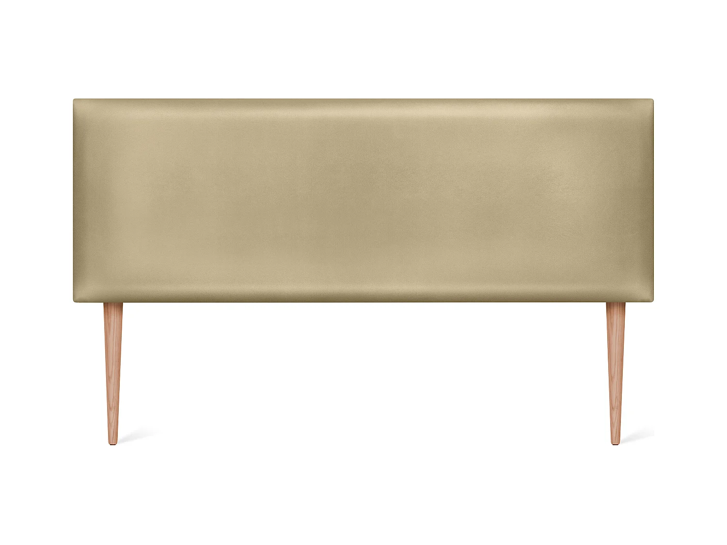 DHOME Tête de lit simili cuir lisse 145x105cm avec pieds Lits 135/140 - Champagne