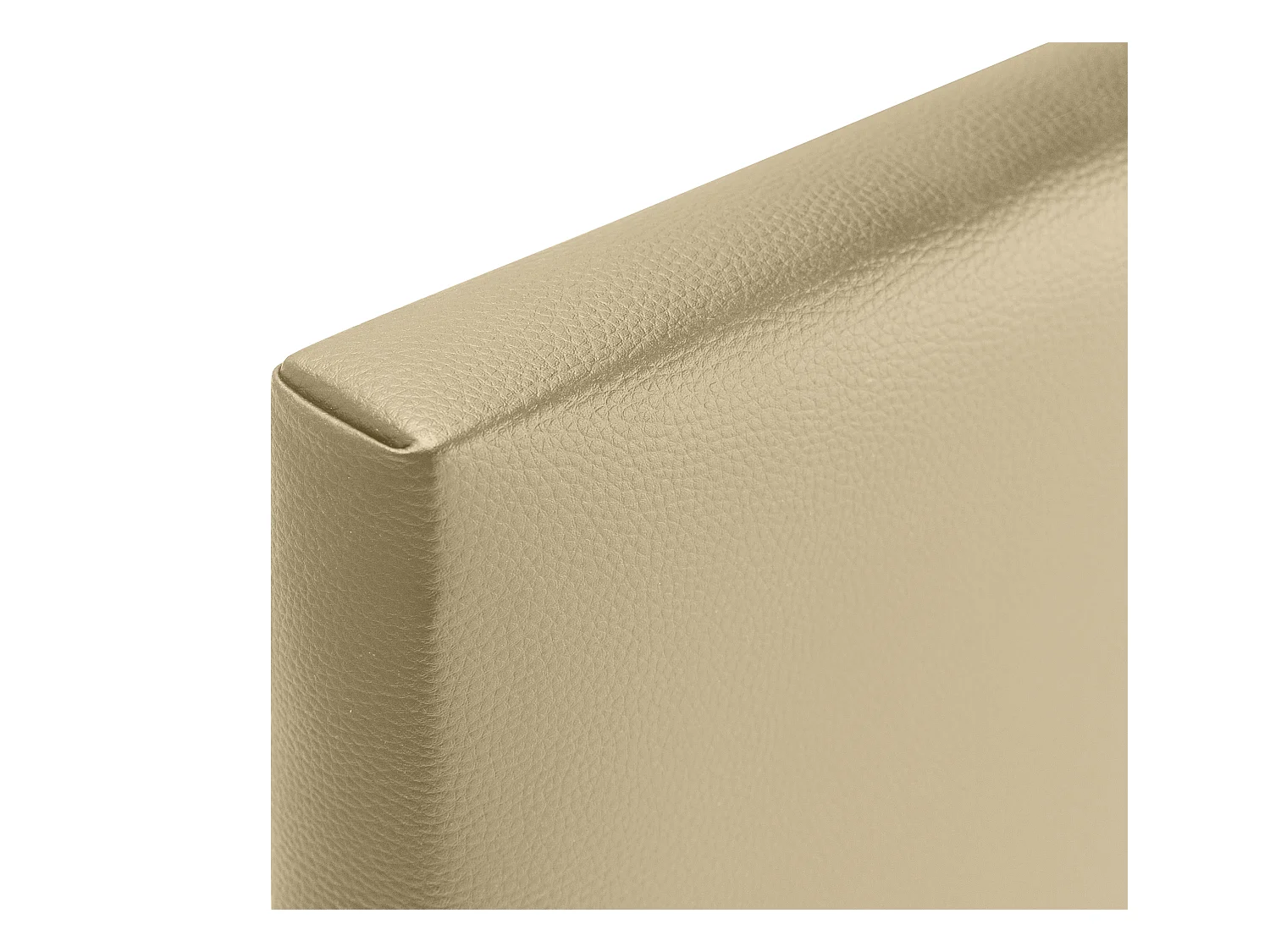 DHOME Tête de lit simili cuir lisse 145x105cm avec pieds Lits 135/140 - Champagne