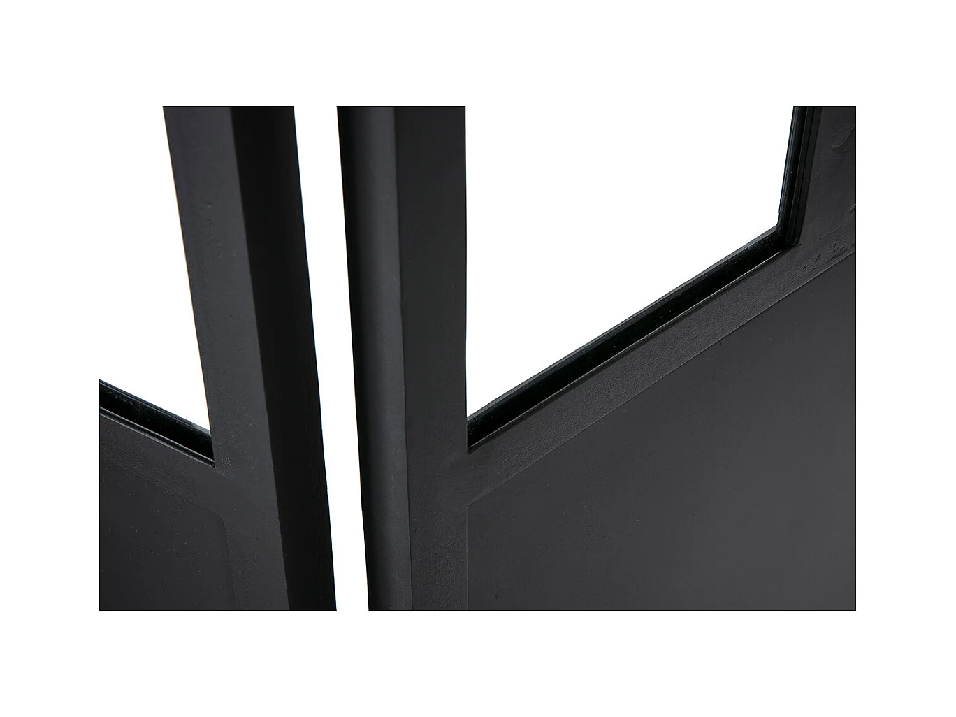 Biombo en metal negro y cristal 3 paneles RACK