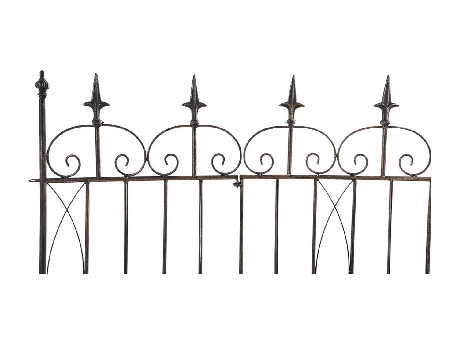 Lot de 4  Clôture de jardin - Métal & Antique clair - Bronze - Mangold