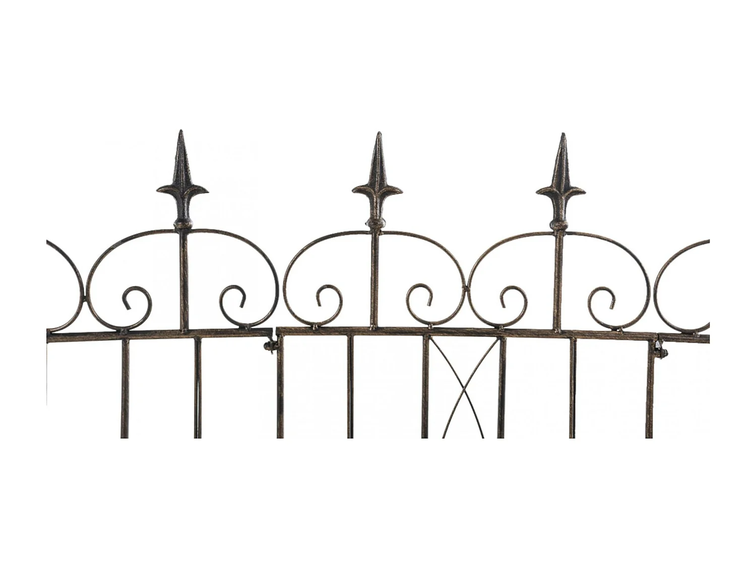 Lot de 4  Clôture de jardin - Métal & Antique clair - Bronze - Mangold