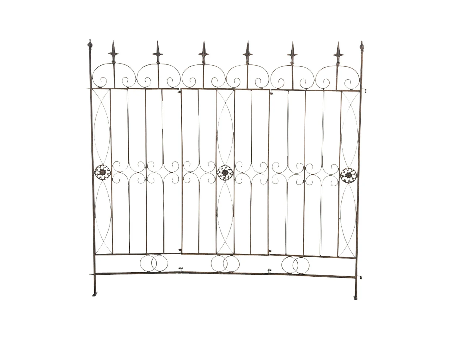 Lot de 4  Clôture de jardin - Métal & Antique clair - Bronze - Mangold