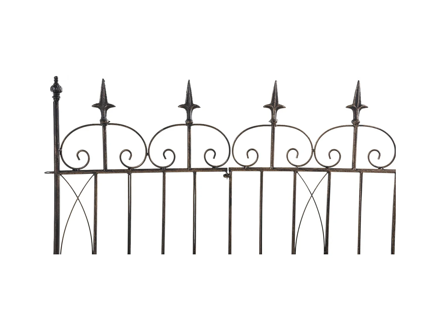 Lot de 4  Clôture de jardin - Métal & Antique clair - Bronze - Mangold