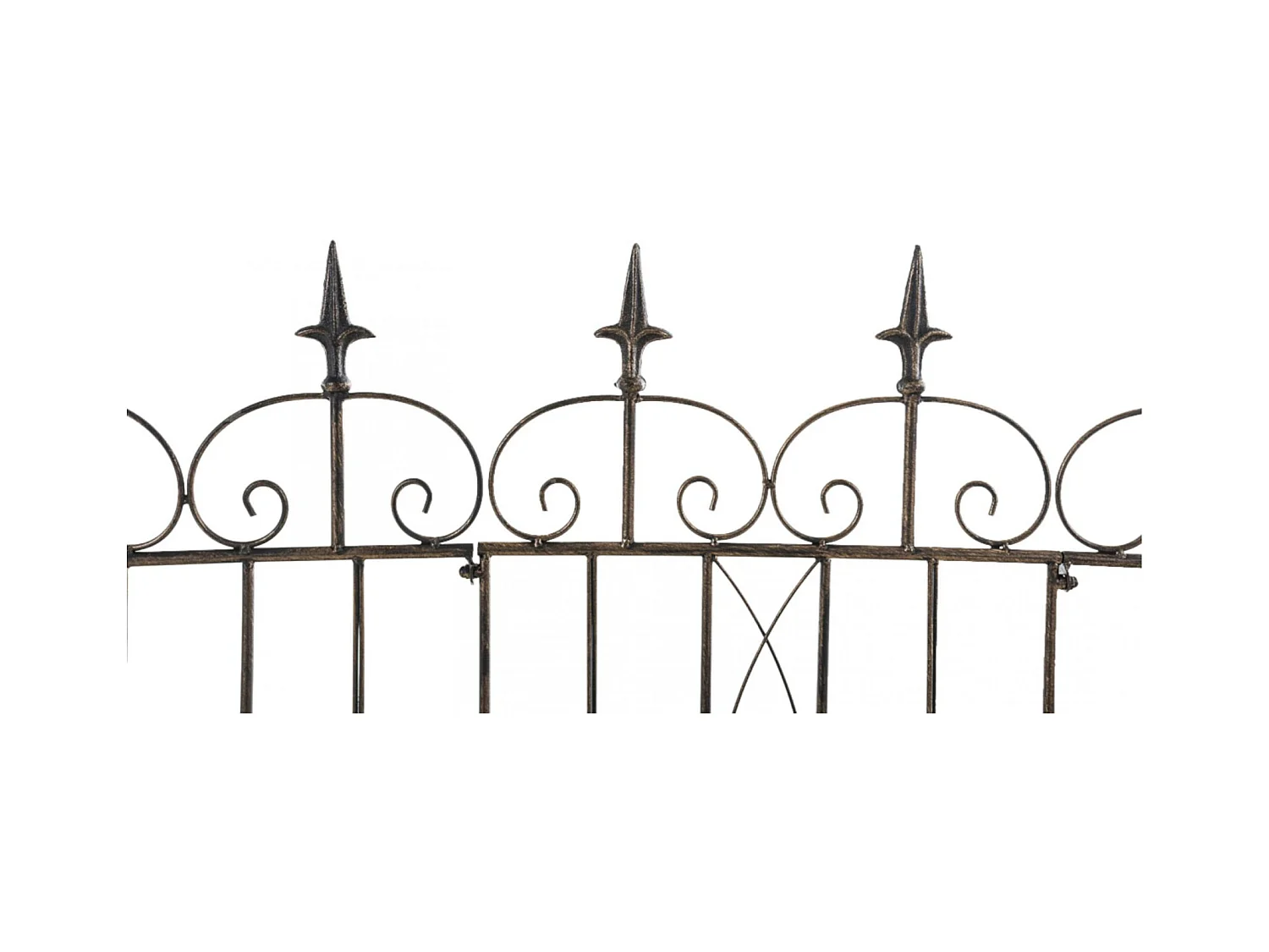 Lot de 4  Clôture de jardin - Métal & Antique clair - Bronze - Mangold