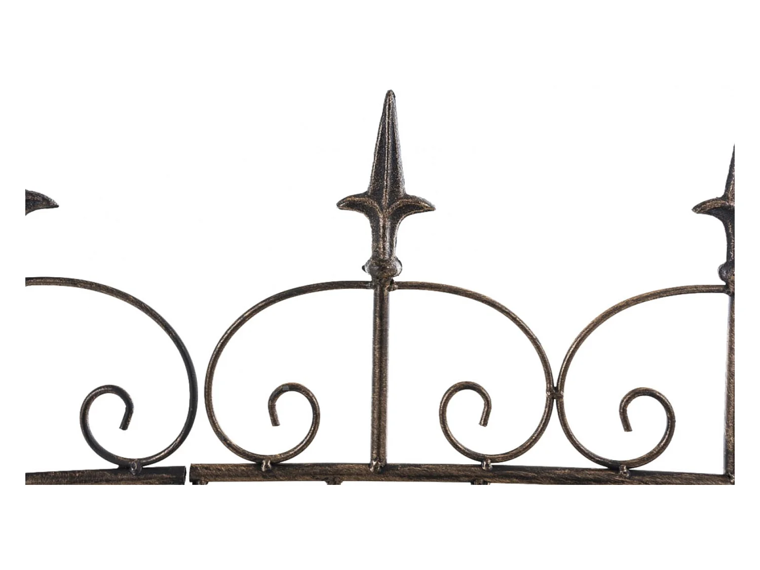 Lot de 4  Clôture de jardin - Métal & Antique clair - Bronze - Mangold
