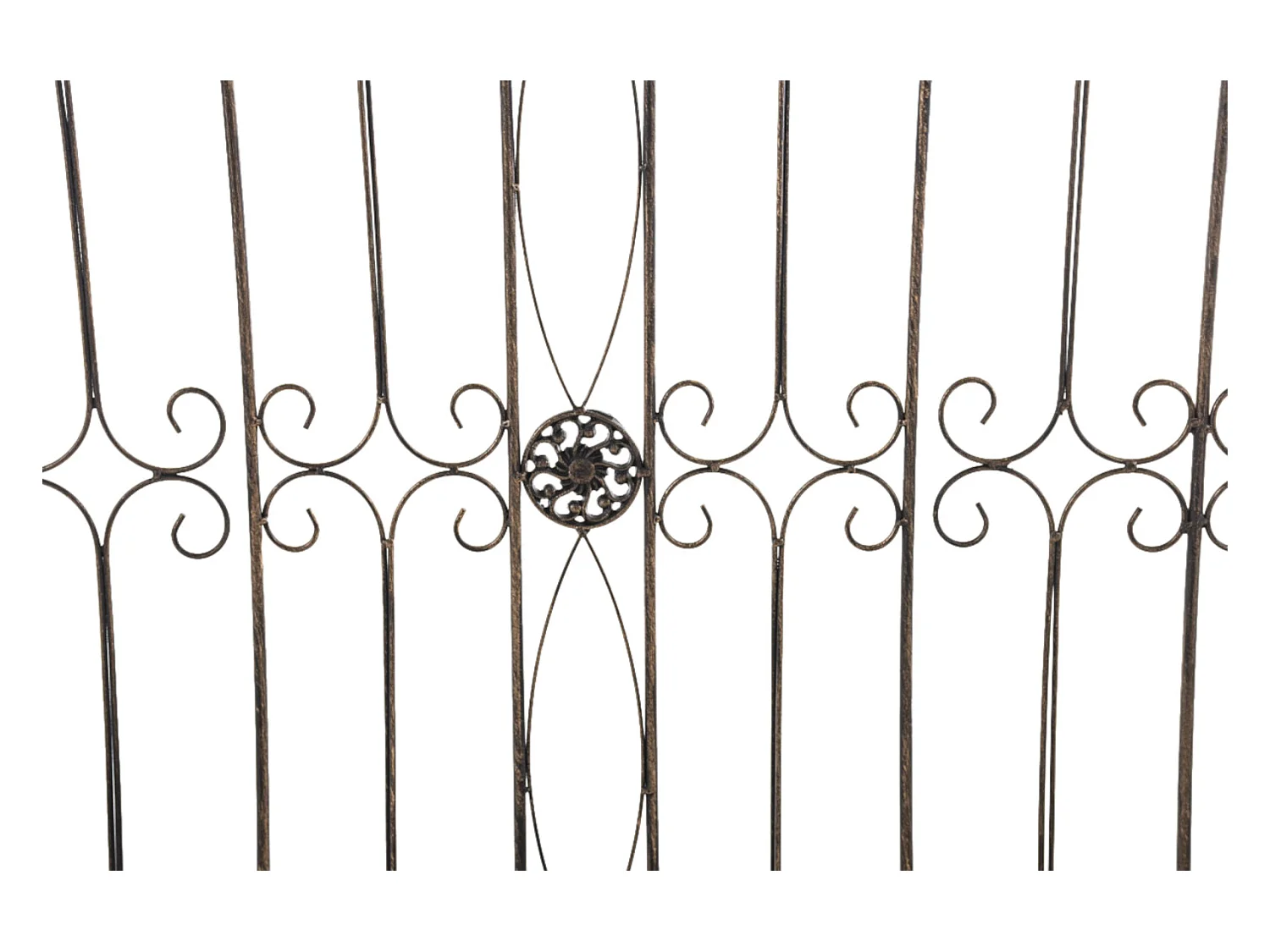 Lot de 4  Clôture de jardin - Métal & Antique clair - Bronze - Mangold