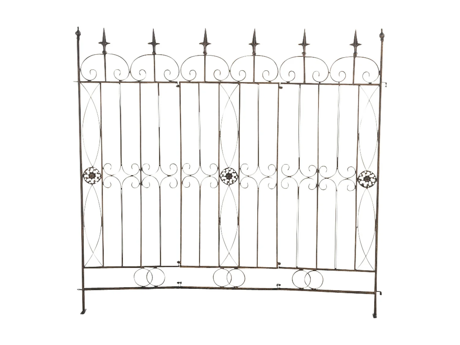 Lot de 4  Clôture de jardin - Métal & Antique clair - Bronze - Mangold