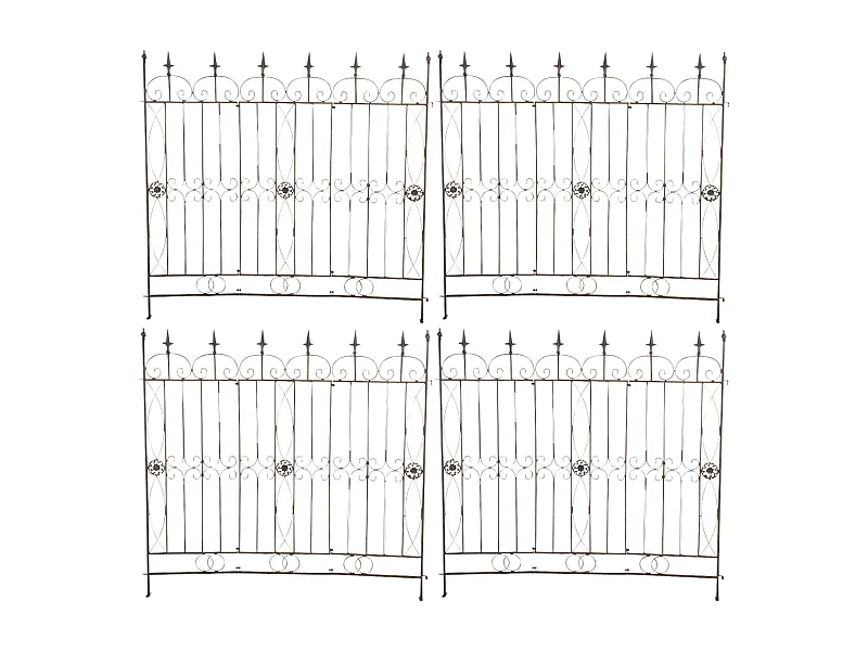 Set van 4  Tuinhek - Metaal & antiek licht - bronzen - Mangold