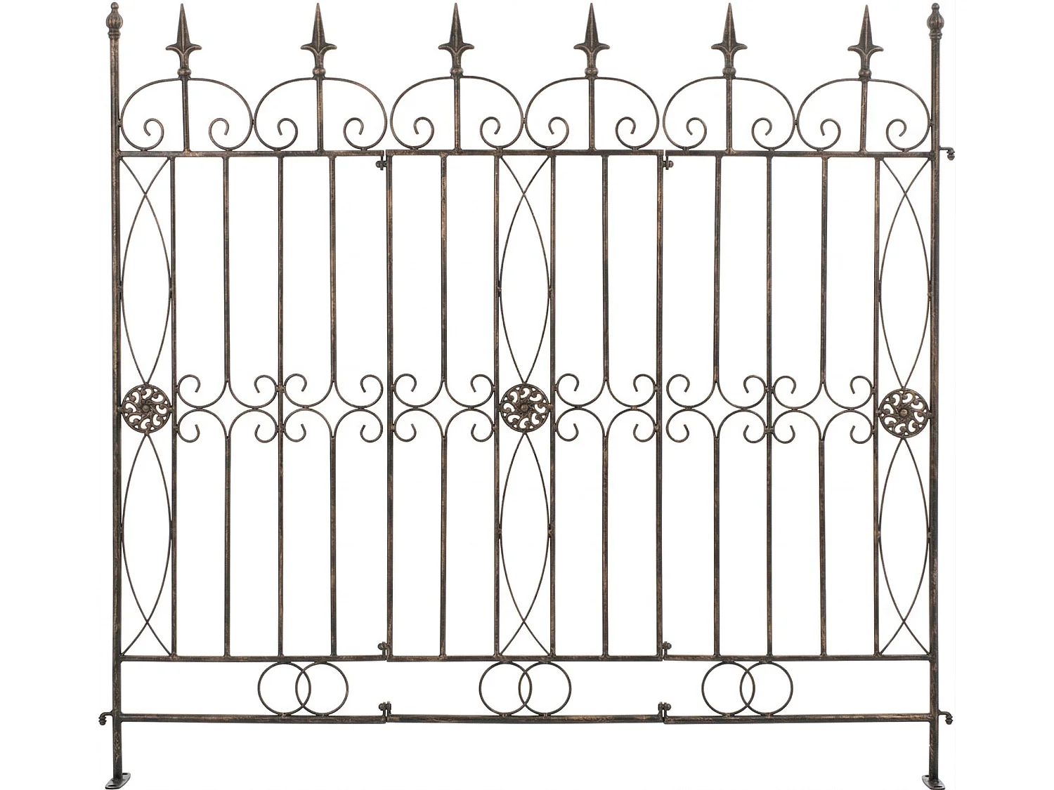 Gartenzaun - Metall - bronze - Mangold