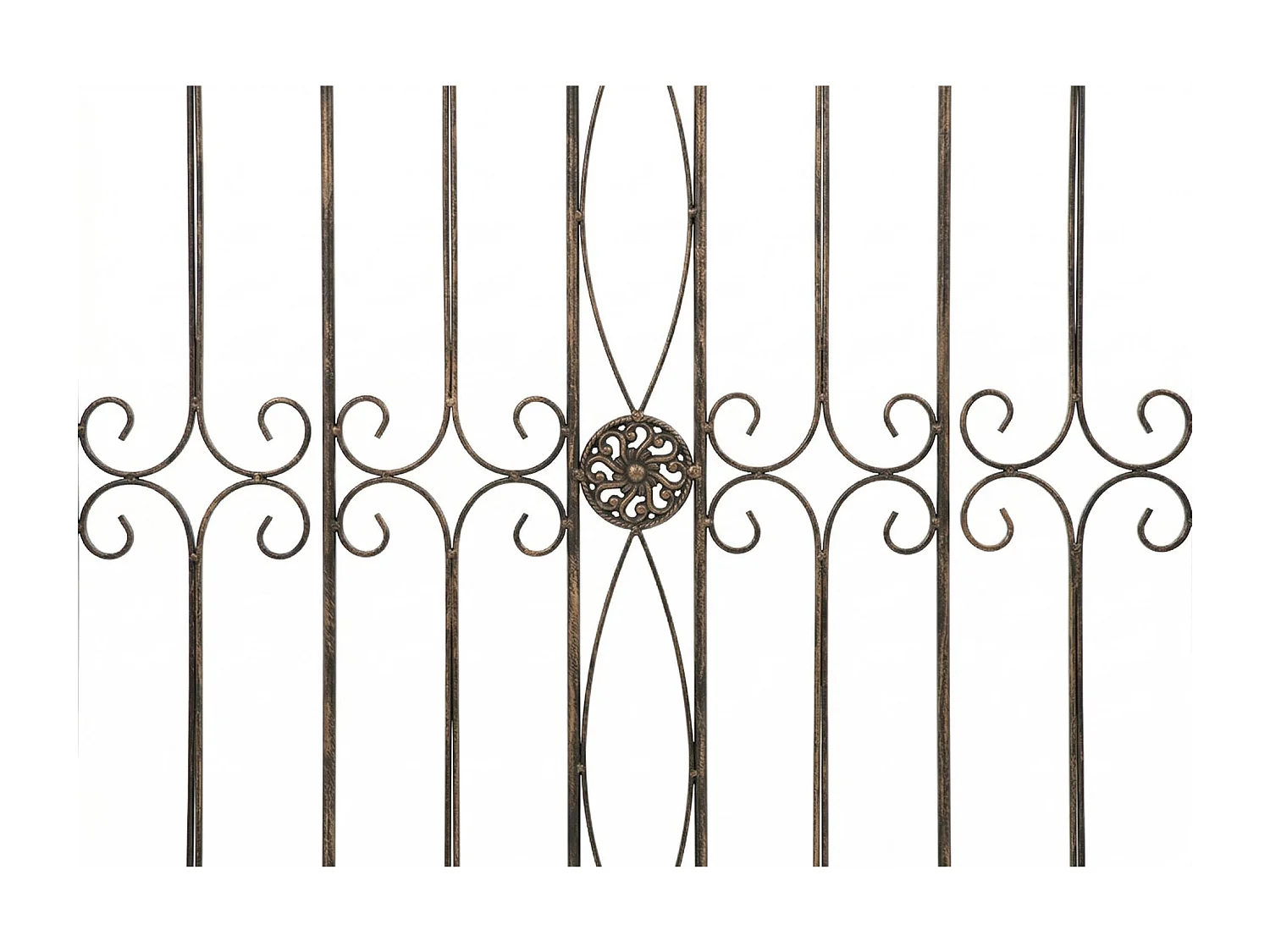 Gartenzaun - Metall - bronze - Mangold