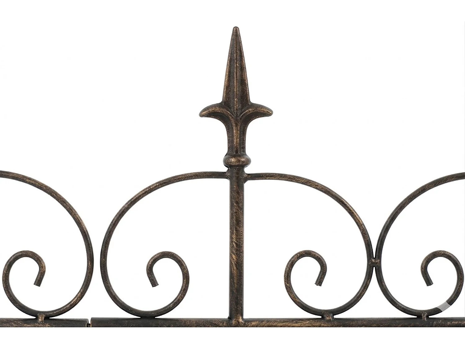 Gartenzaun - Metall - bronze - Mangold