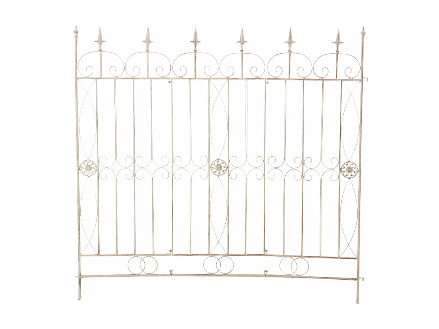 Lot de 4  Clôture de jardin - Métal & Antique clair - Crème antique - Mangold