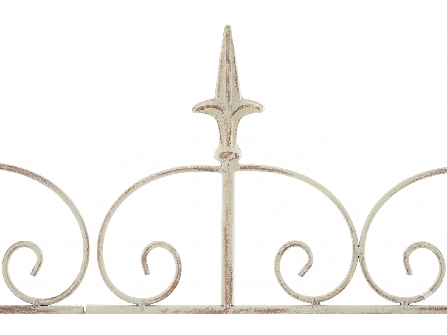 Lot de 4  Clôture de jardin - Métal & Noir - Crème antique - Mangold