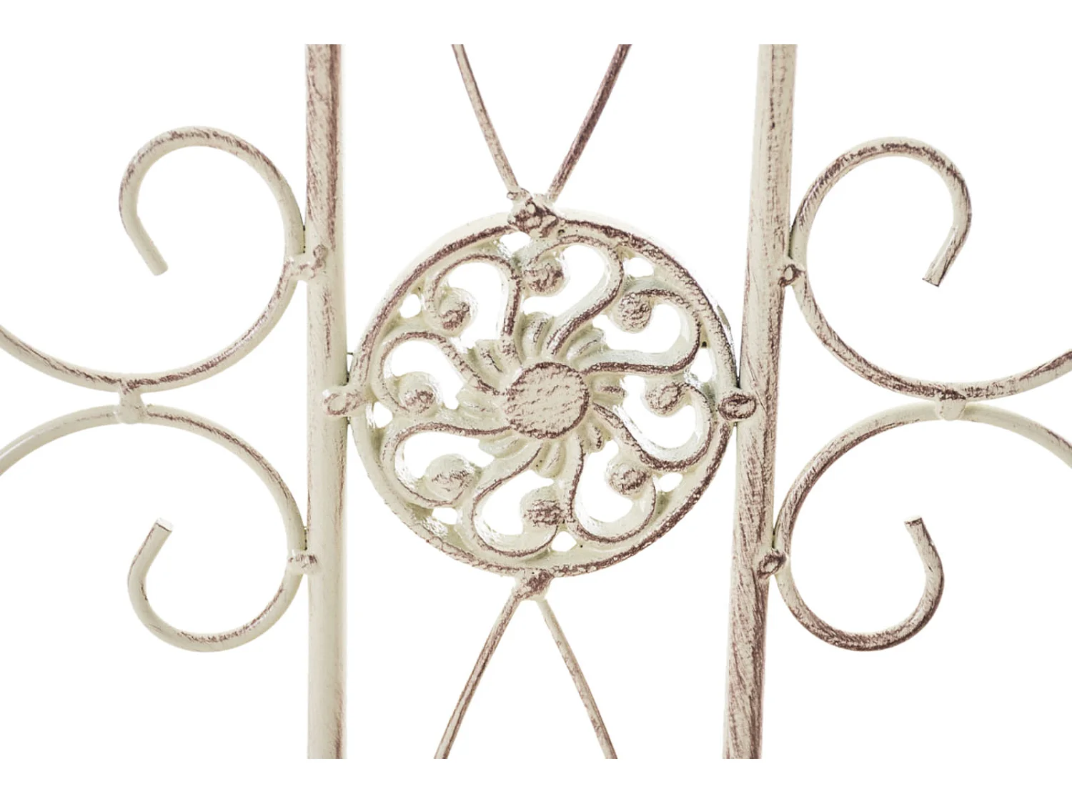 Lot de 4  Clôture de jardin - Métal & Noir - Crème antique - Mangold