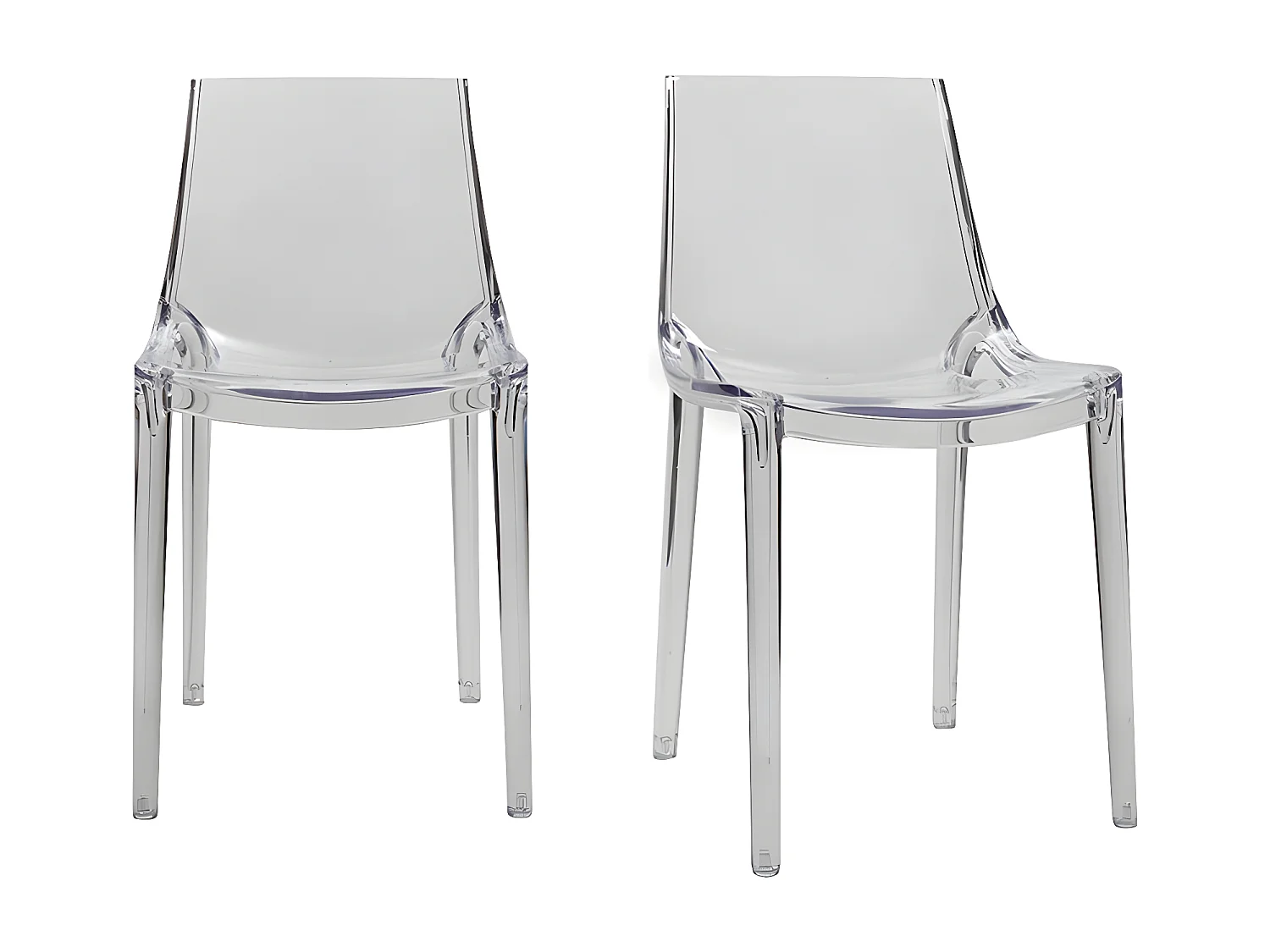 Sillas transparentes diseño lote de 2 YZEL