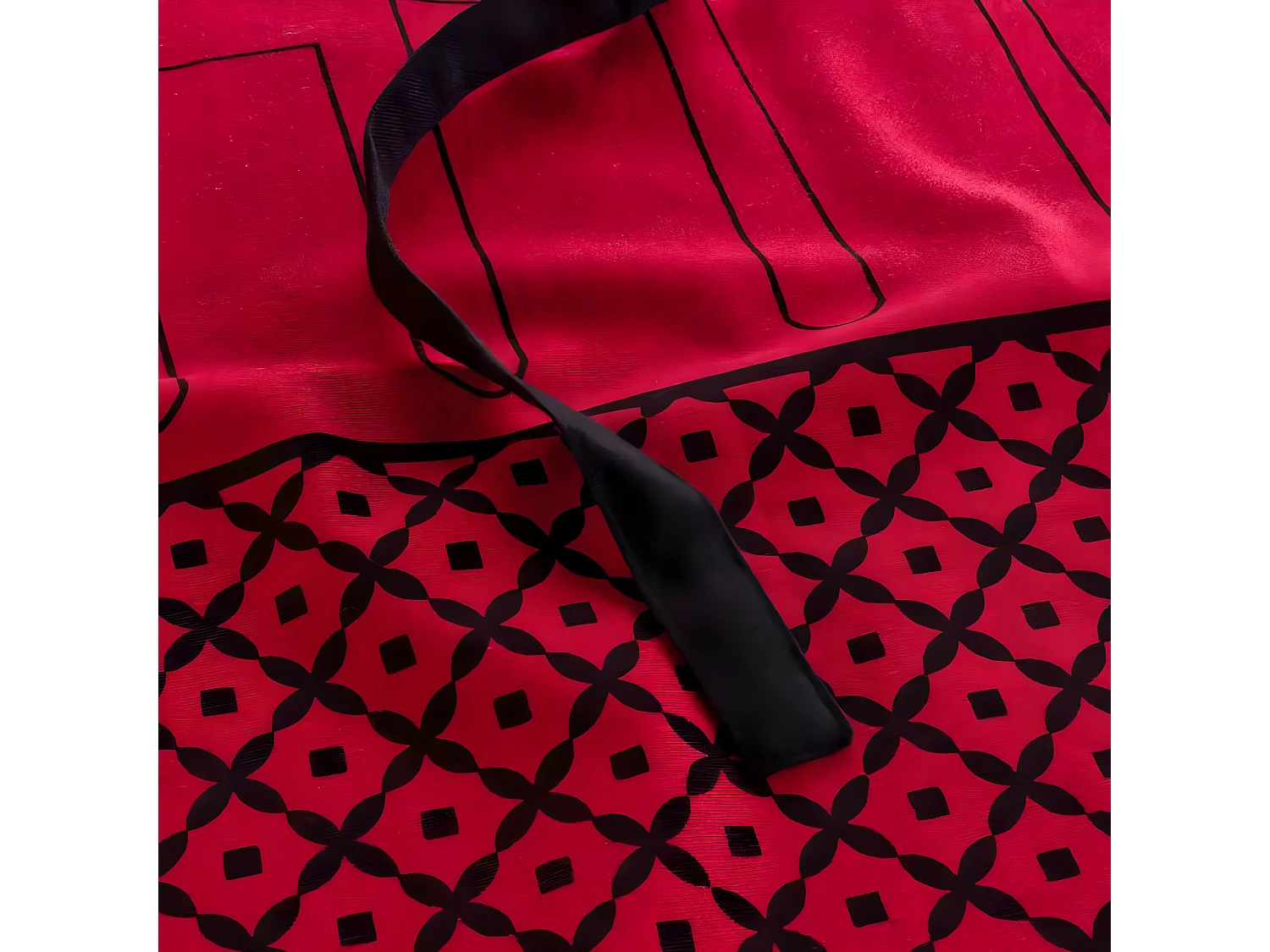 Tablier en Coton Recyclé "Cuisiline" 84cm Bordeaux