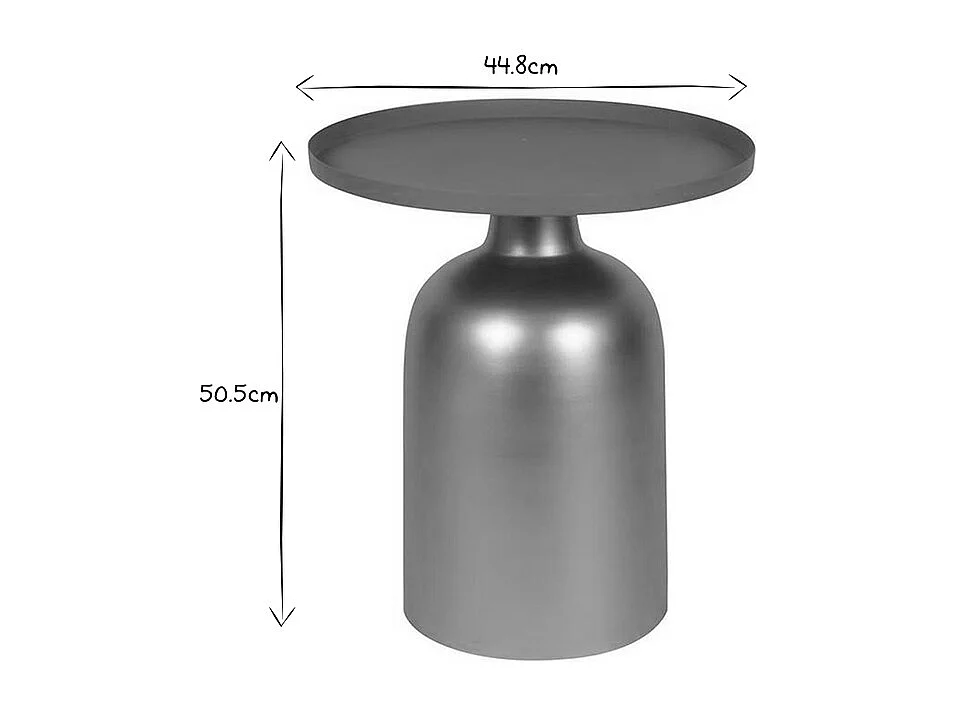 Tavolino da caffè design rotondo in metallo dorato e ripiano bianco opaco RAMSES