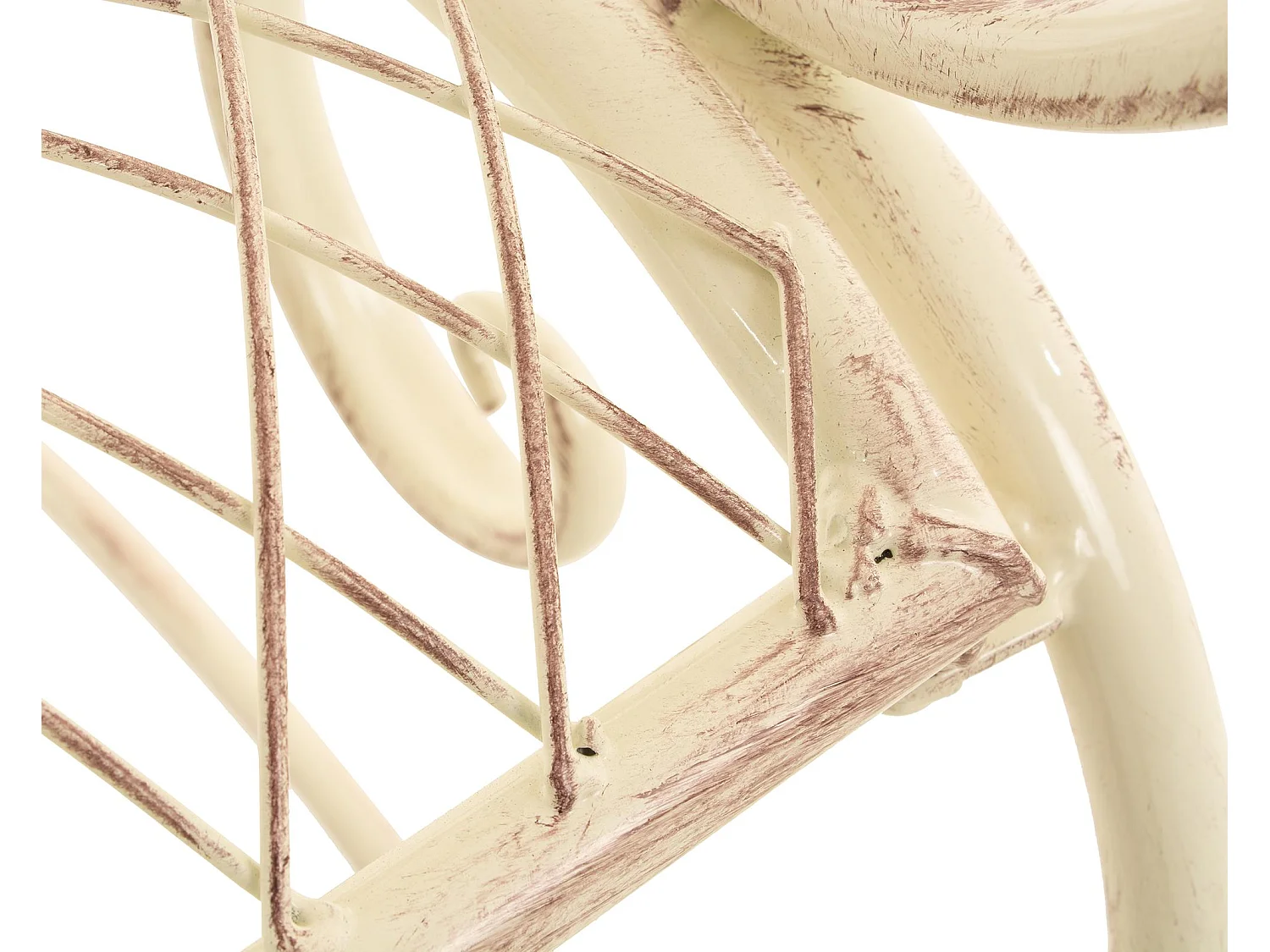 Banc de jardin - Métal - Crème antique - Tara