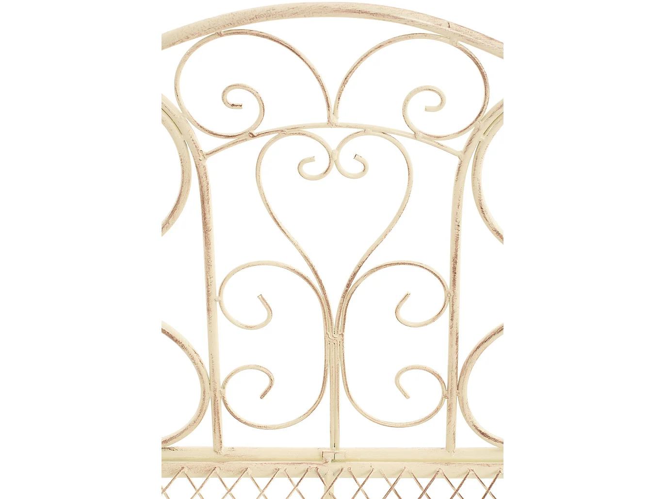 Banc de jardin - Métal & Acier inoxydable - Crème antique - Tara