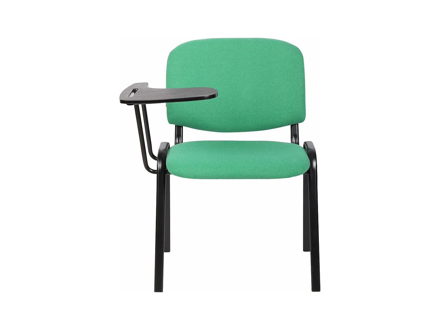 Lot de 4  Chaise de conférence - Tissu & Métal noir mat - Vert - Ken
