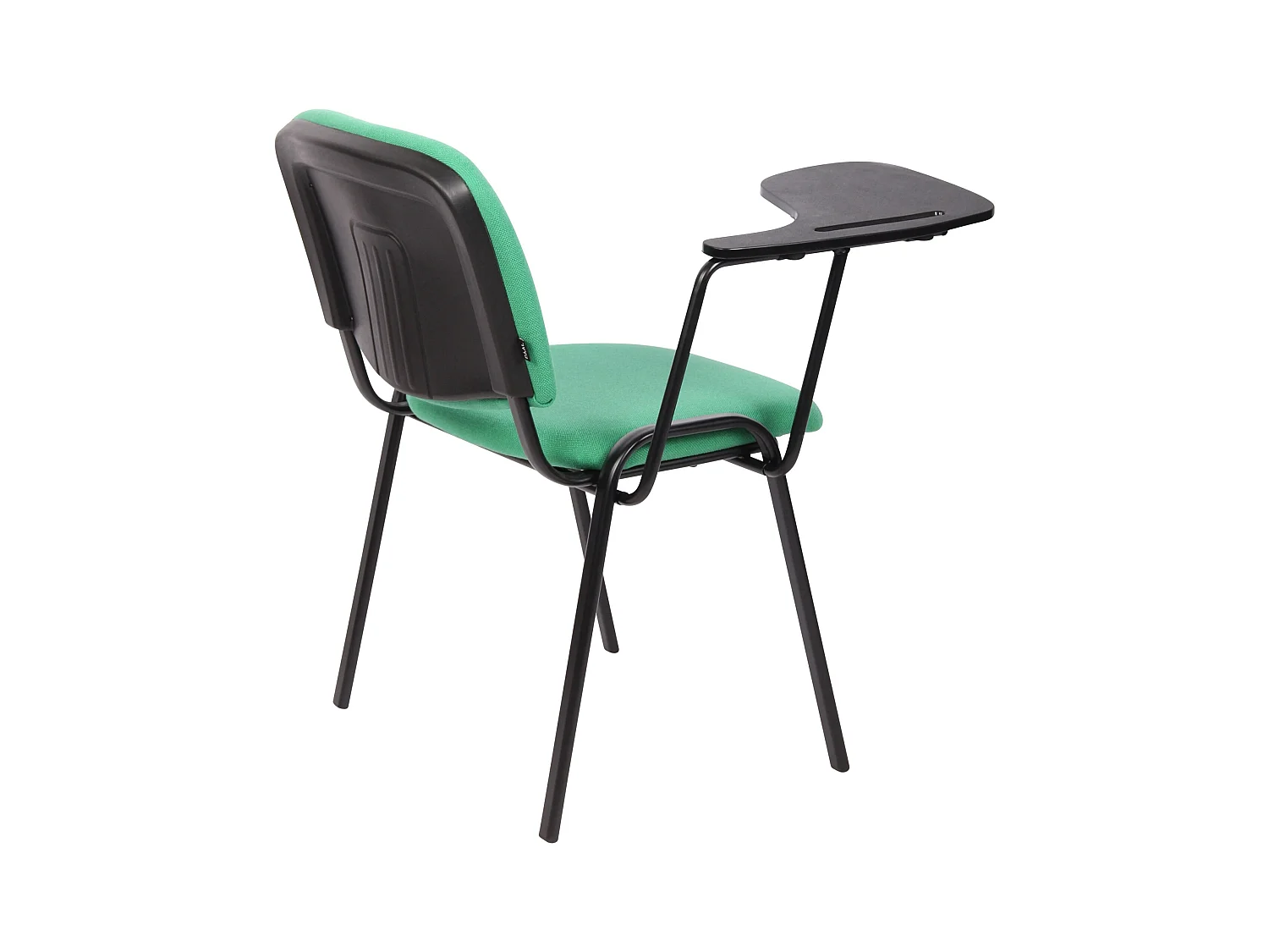 Lot de 4  Chaise de conférence - Tissu & Métal noir mat - Vert - Ken