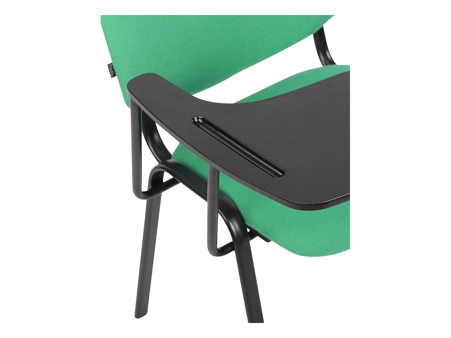 Lot de 4  Chaise de conférence - Tissu & Métal noir mat - Vert - Ken