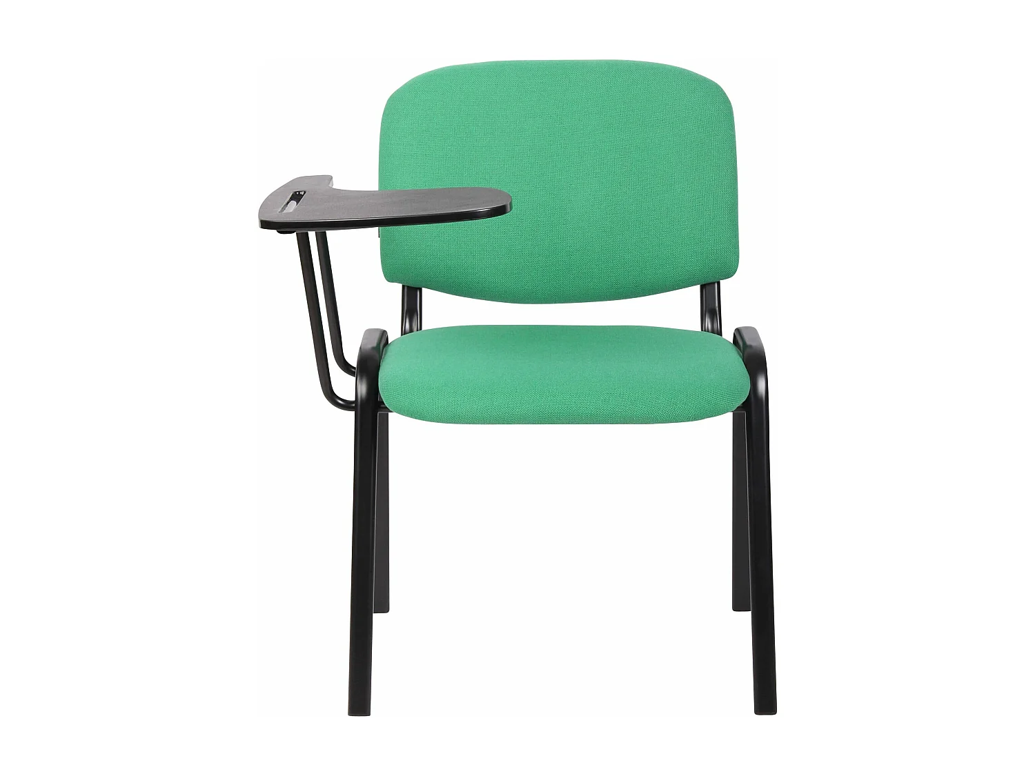 Lot de 4  Chaise de conférence - Tissu & Métal noir mat - Vert - Ken