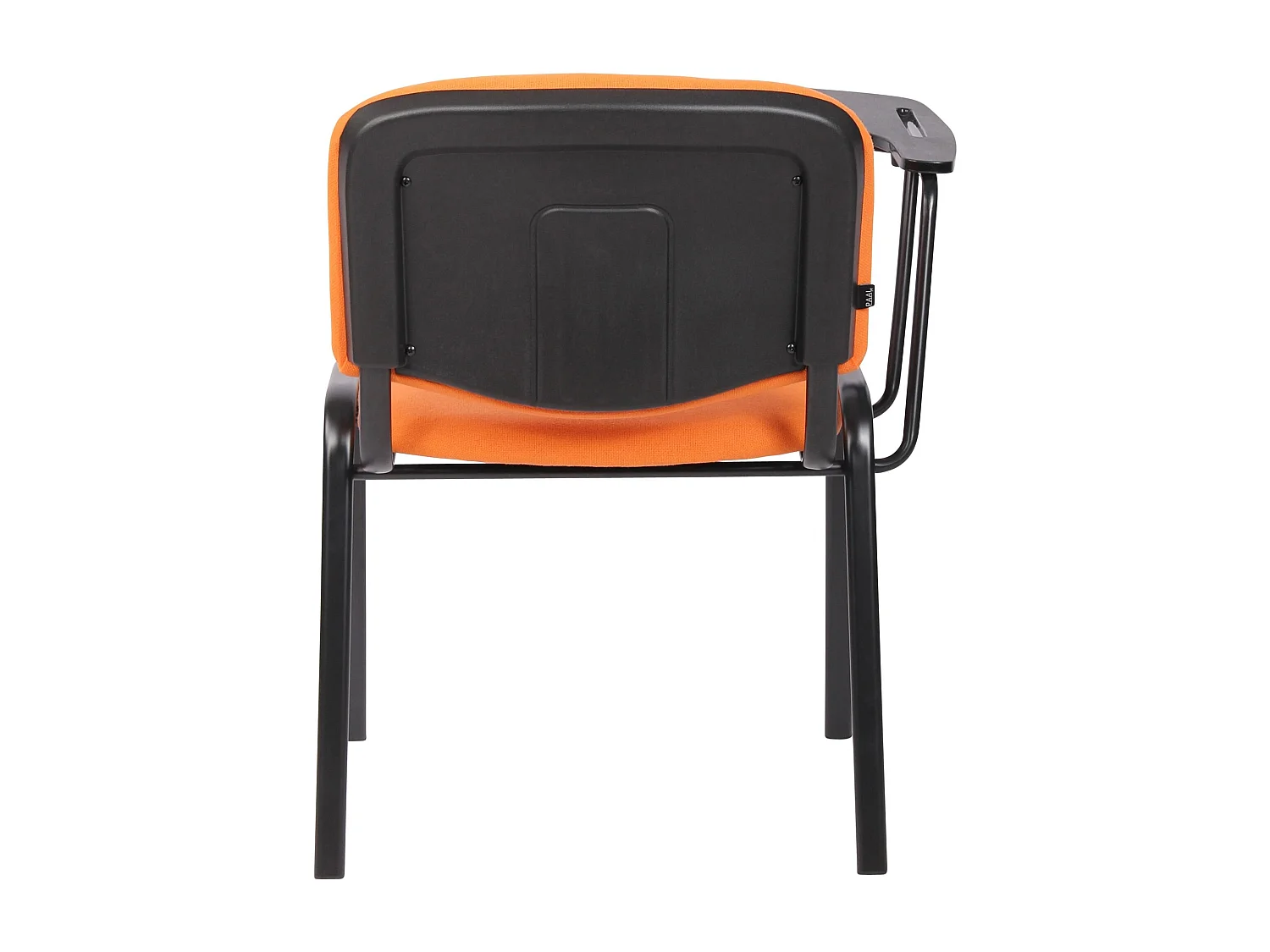 Lot de 4  Chaise de conférence - Tissu & Métal noir mat - Orange - Ken