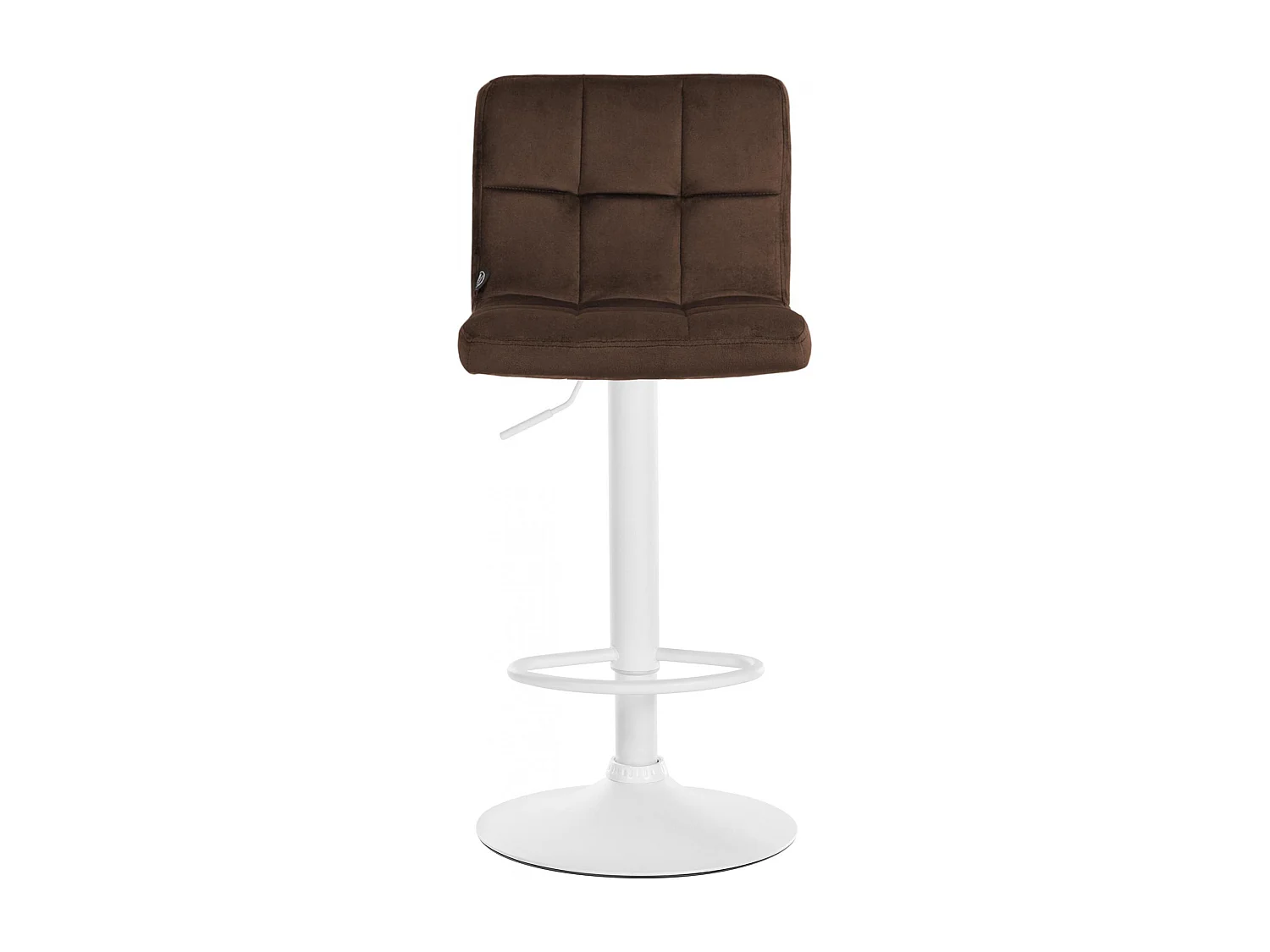 Tabouret de bar - Velours & Blanc - Marron - Peru