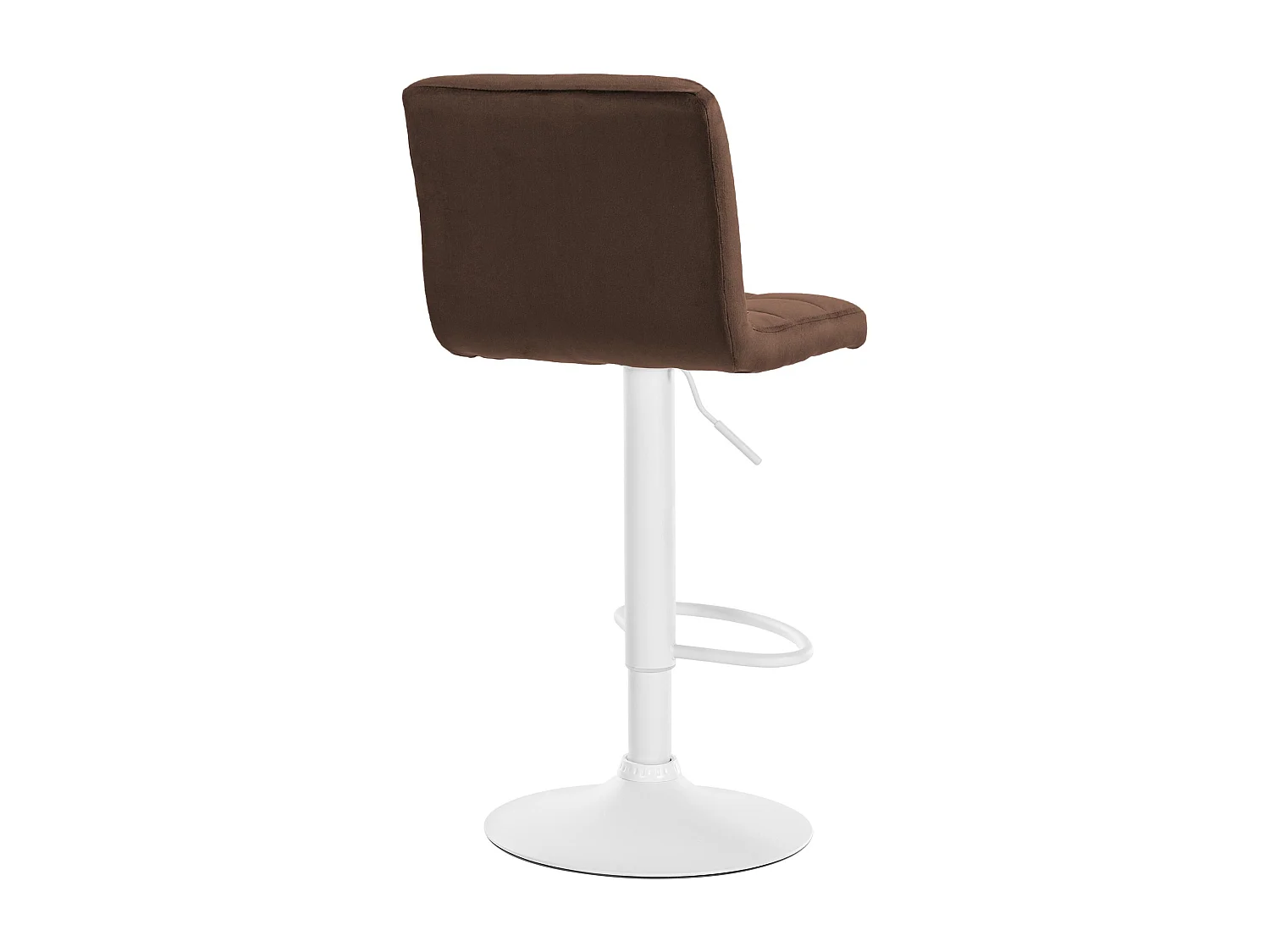 Tabouret de bar - Velours & Blanc - Marron - Peru