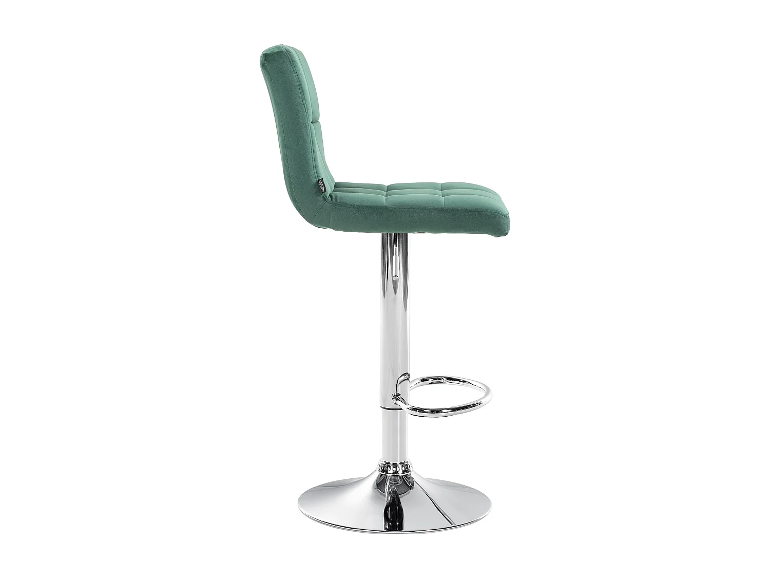 Tabouret de bar - Velours & Chrome - Vert - Peru
