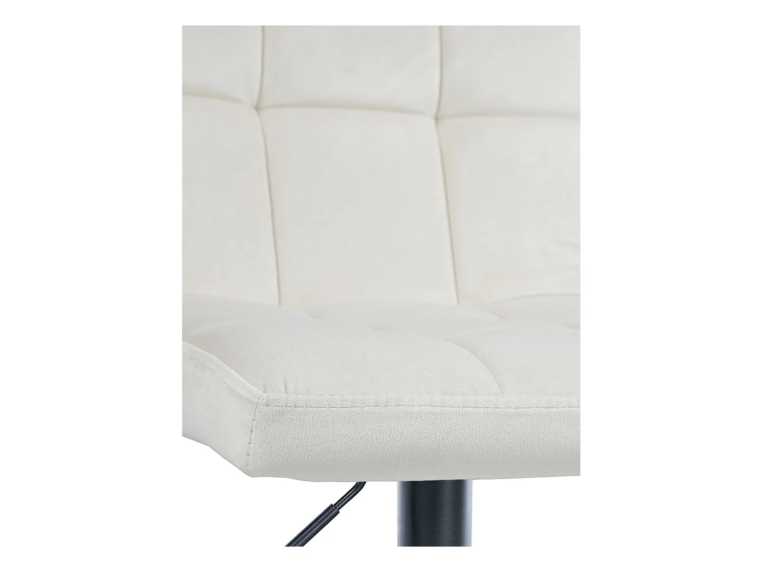 Tabouret de bar - Velours & Noir - Crème - Peru