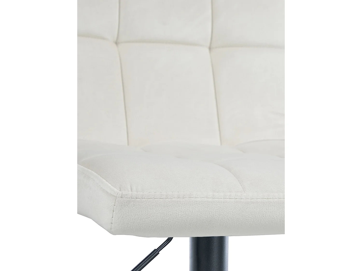 Tabouret de bar - Velours & Noir - Crème - Peru