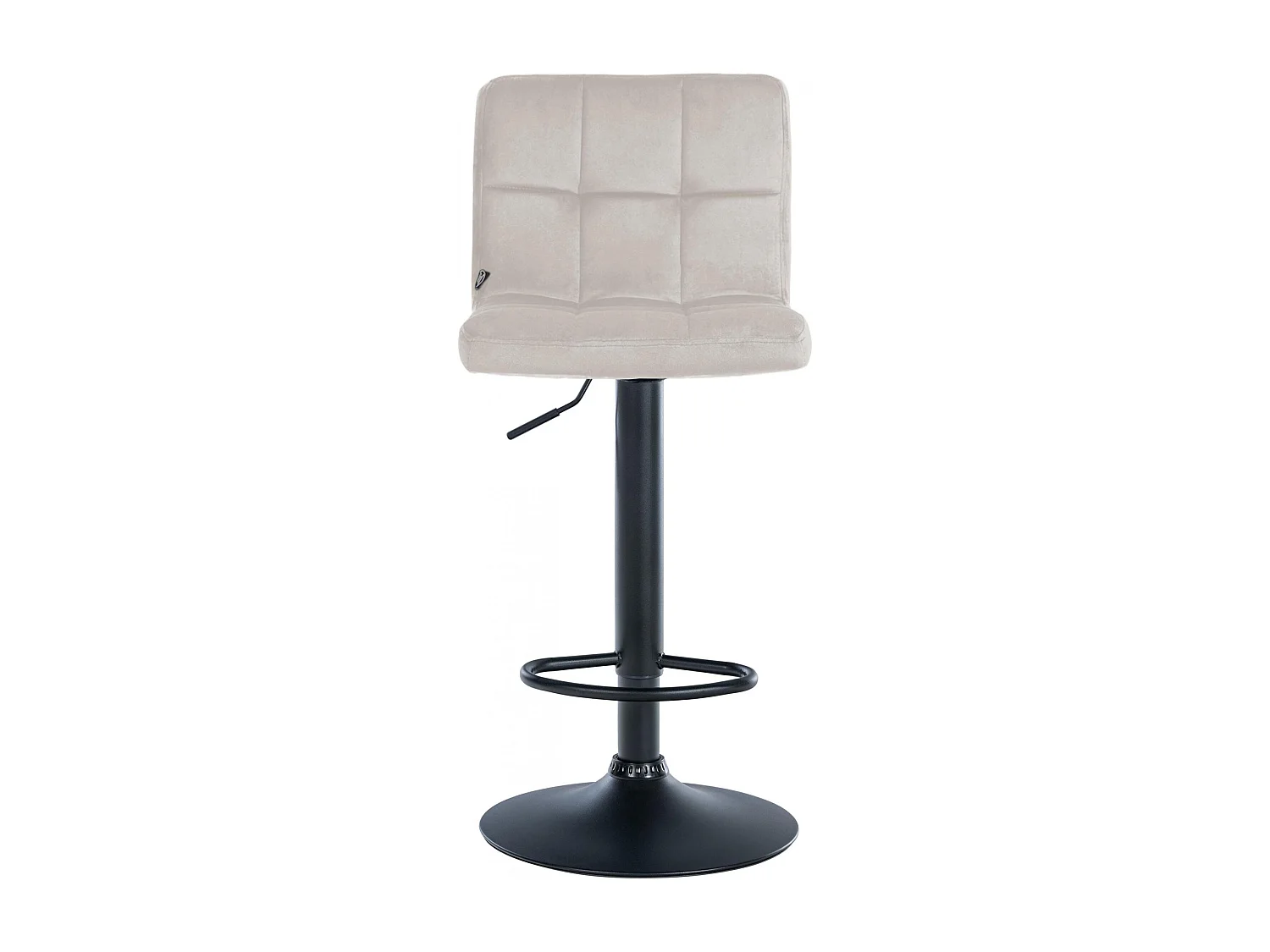 Tabouret de bar - Velours & Noir - Crème - Peru