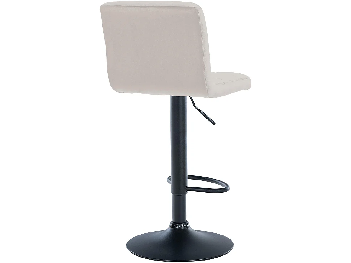 Tabouret de bar - Velours & Noir - Crème - Peru