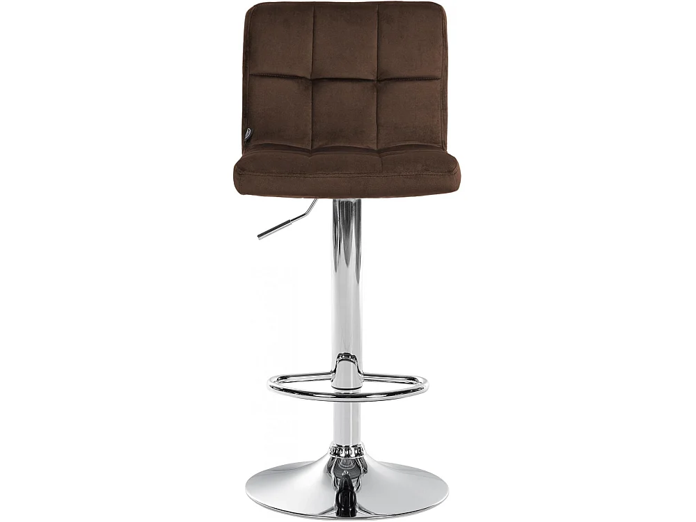 Tabouret de bar - Velours & Chrome - Marron - Peru