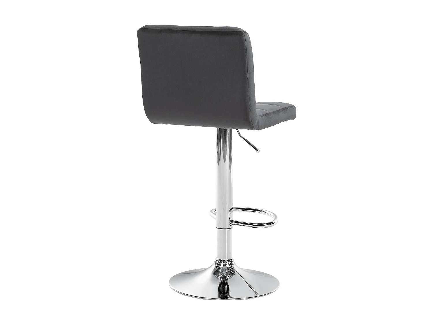 Tabouret de bar - Velours & Chrome - Noir - Peru