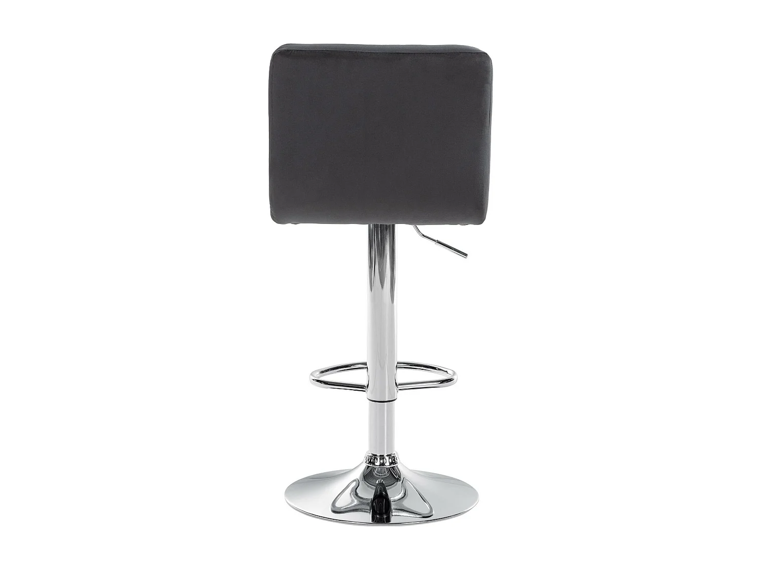 Tabouret de bar - Velours & Chrome - Noir - Peru