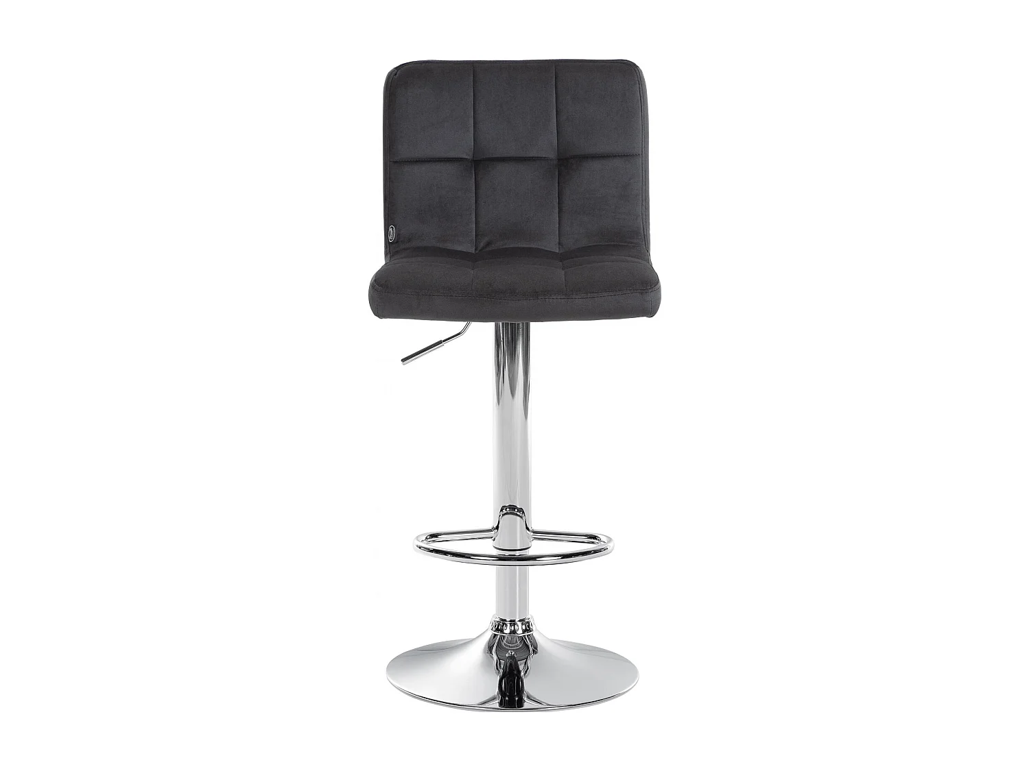 Tabouret de bar - Velours & Chrome - Noir - Peru