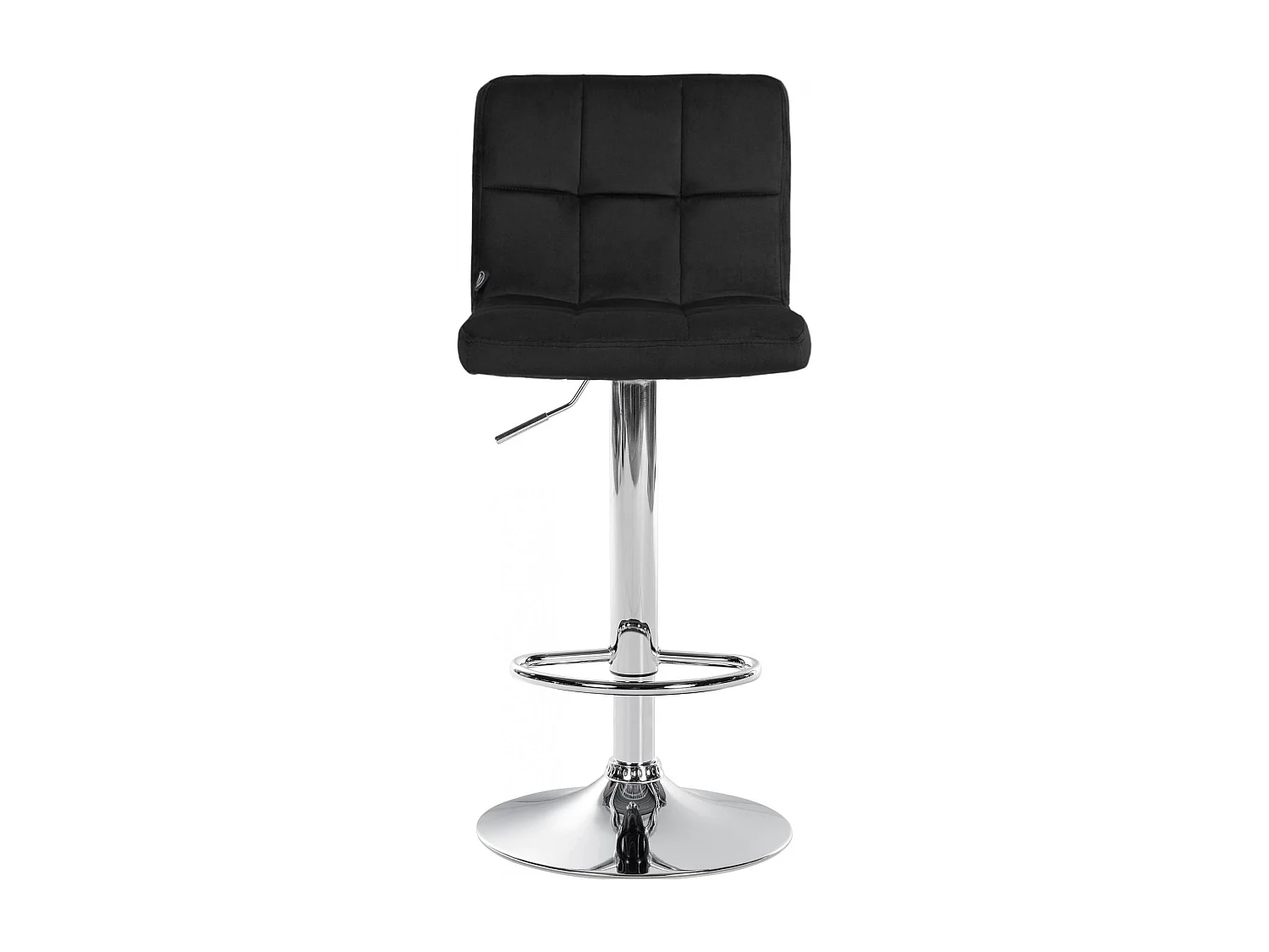 Tabouret de bar - Velours & Chrome - Noir - Peru
